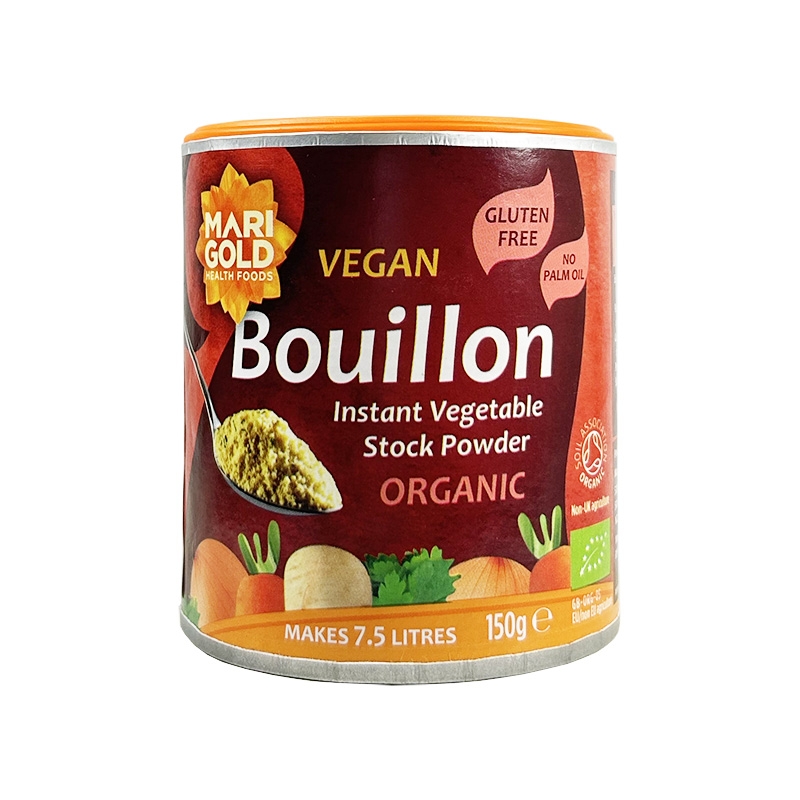 アリサン 有機野菜ブイヨンパウダー 150g マリーゴールド社  ヴィーガンのレシピが広がります！ ■顆粒タイプで味がなじみやすい ■炒め物にも安心 MARI GOLD