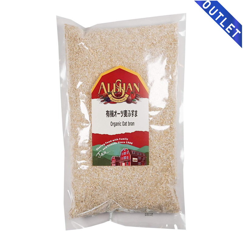 【OUTLET】有機オーツ麦ふすま 500g アリサン（ALISHAN）