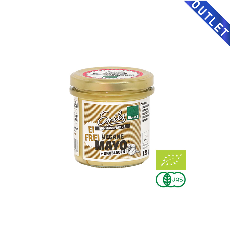 【OUTLET】Emils 有機ヴィーガン マヨネーズ風ソース ガーリック 125g 有機JAS認証済