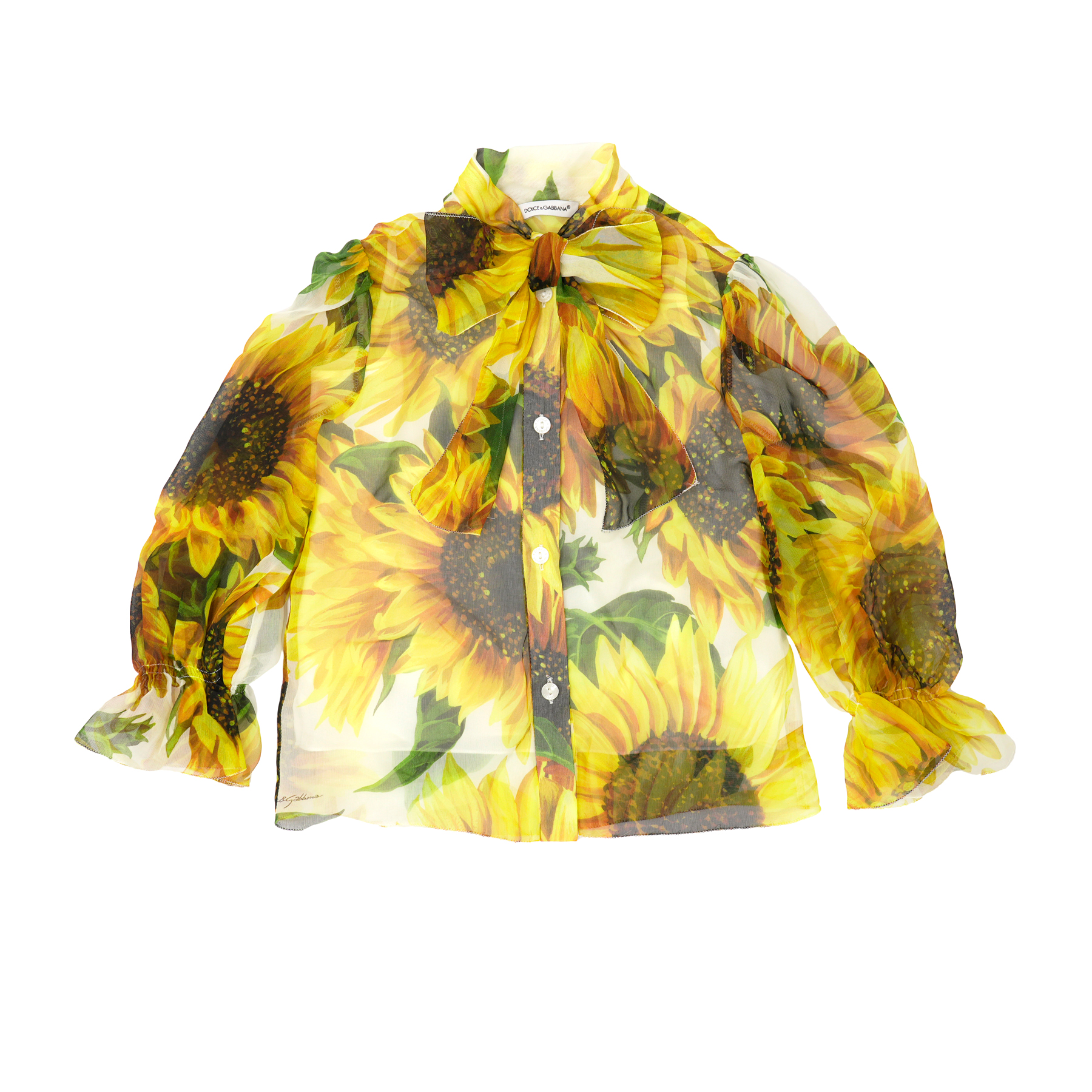 DOLCE ＆ GABBANA ひまわりシフォンブラウス