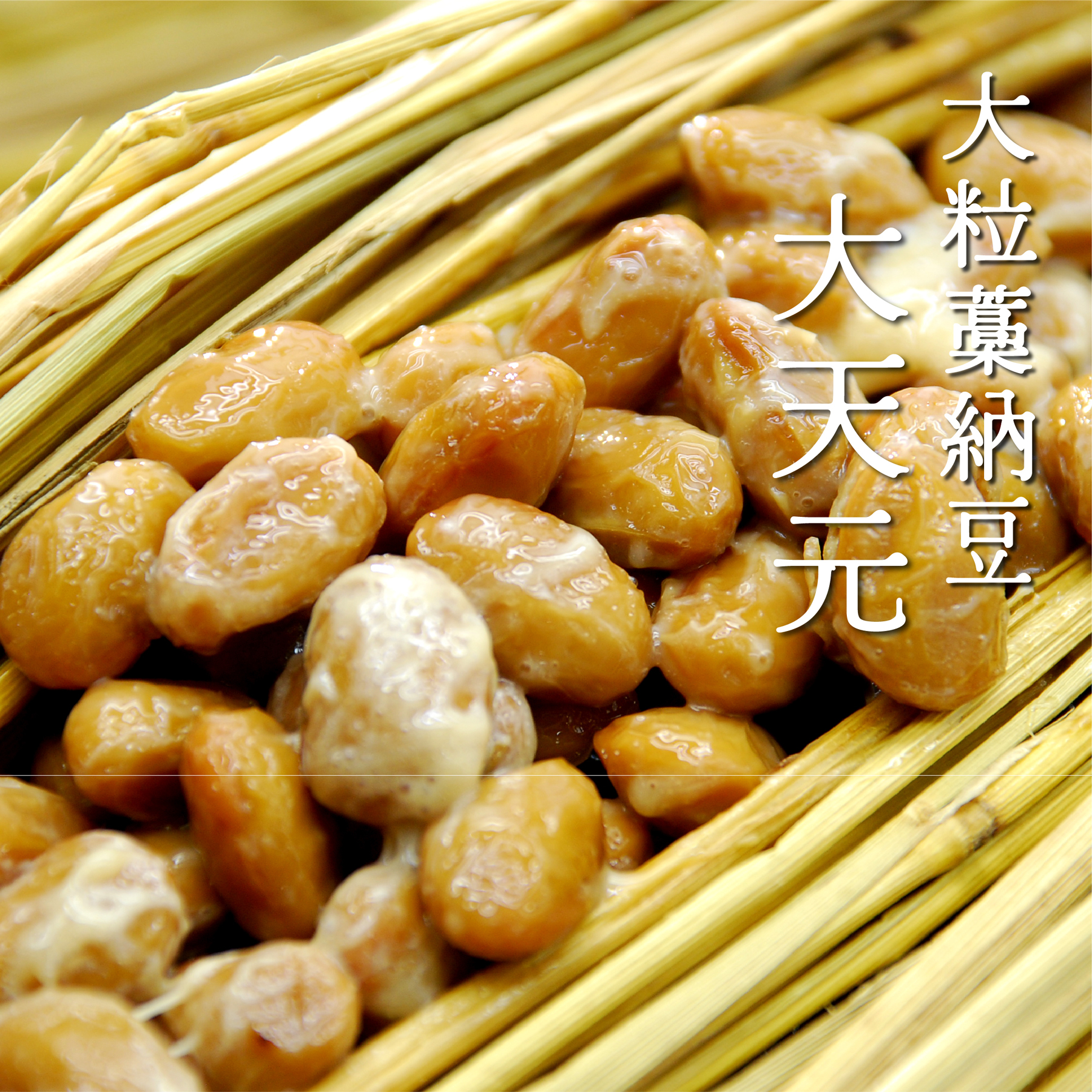 【今なら3%OFF】本物の天然わら納豆 大天元300g 大粒納豆 有機大豆使用