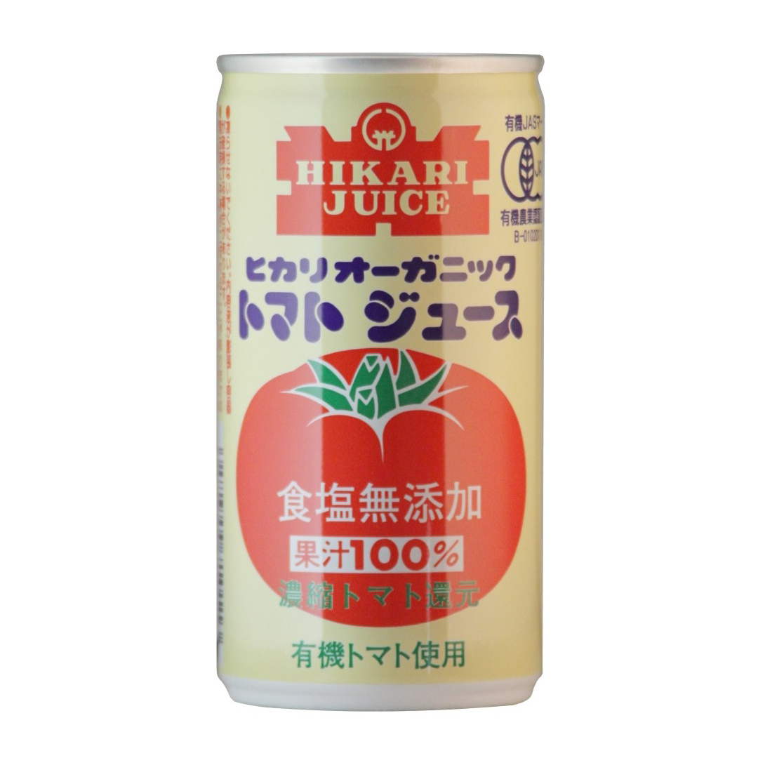 【今なら10%OFF】光食品 オーガニックトマトジュース 食塩無添加 190g 有機JAS認証