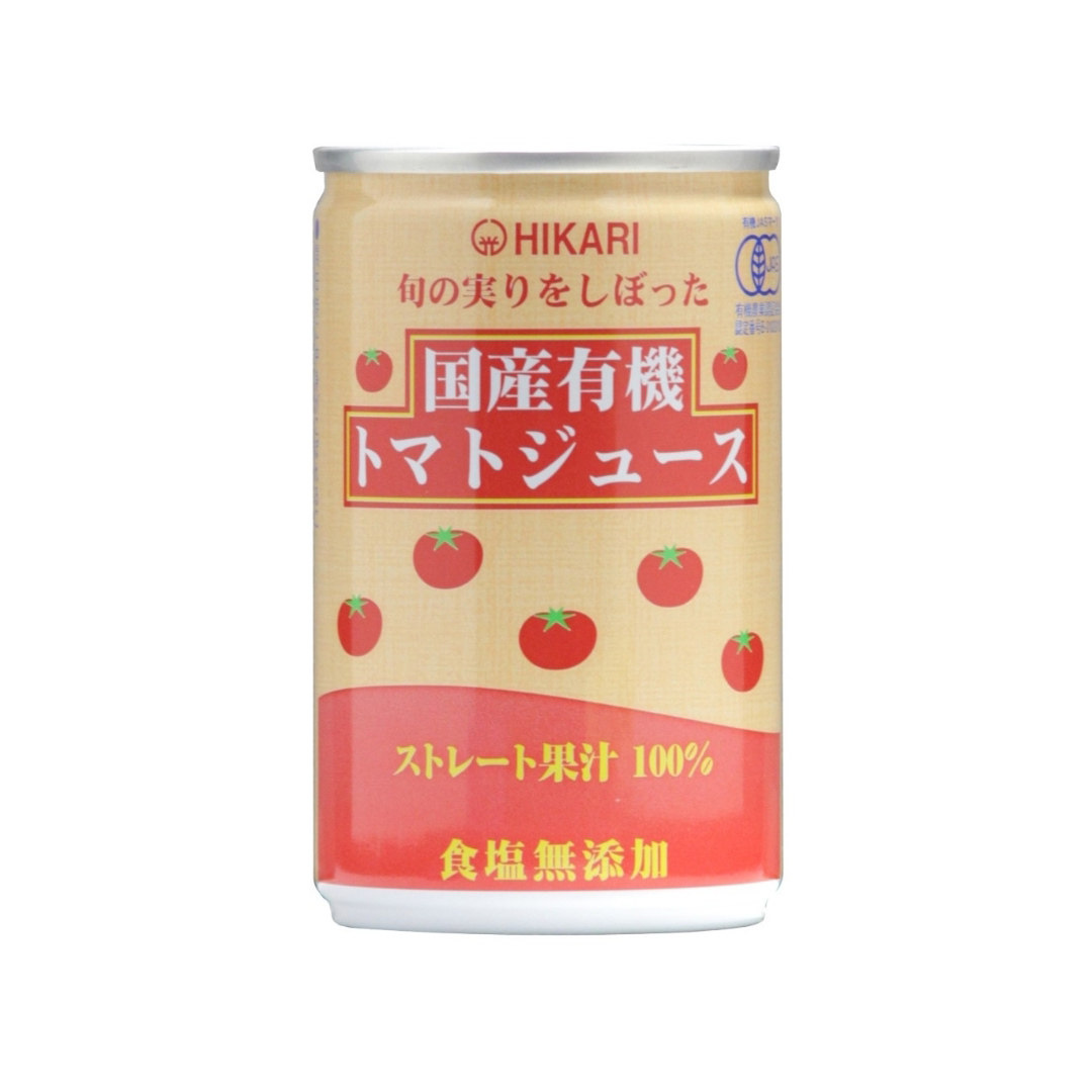 【今なら10%OFF】光食品 旬の実りをしぼった 国産有機トマトジュース 食塩無添加 160g 有機JAS認証