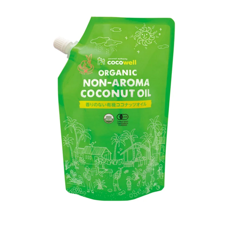 香りのない有機ココナッツオイル460g(500ml) 無臭ココナッツオイル 有機JAS認証 オーガニック 無臭 中鎖脂肪酸 ココウェル(cocowell)