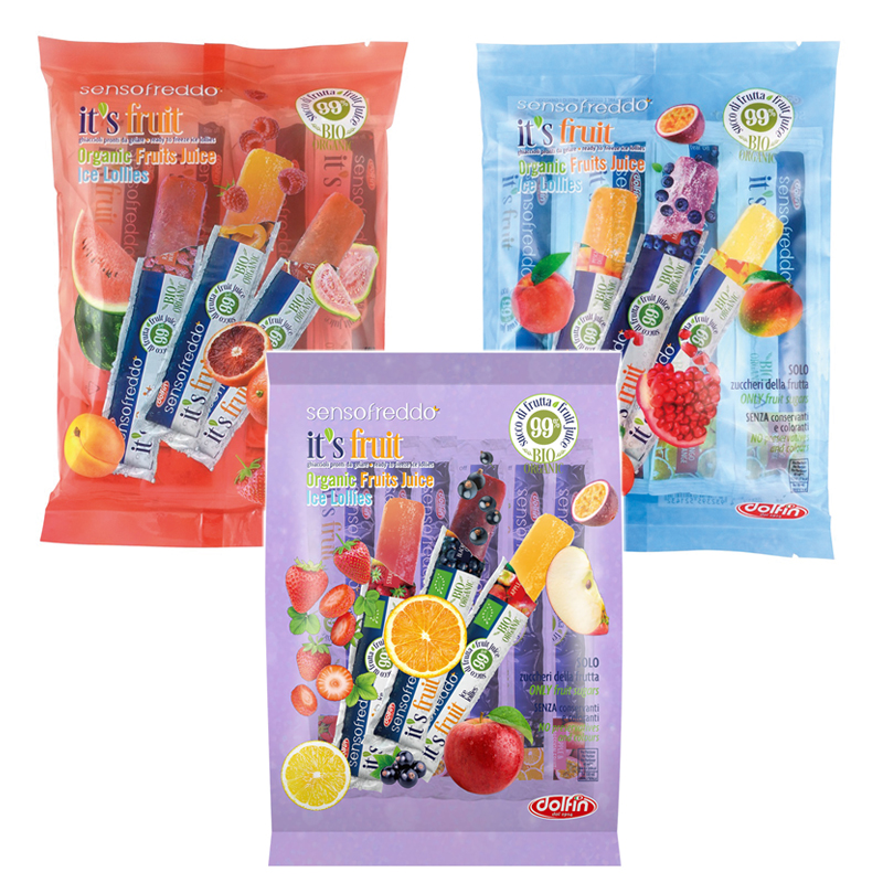 オーガニックフルーツウォーターアイスバー 400ml（40ml×10本入り）イッツフルーツ it's fruit フルーツアイスバー ブルー レッド パープル アイス ジュース オーサワ