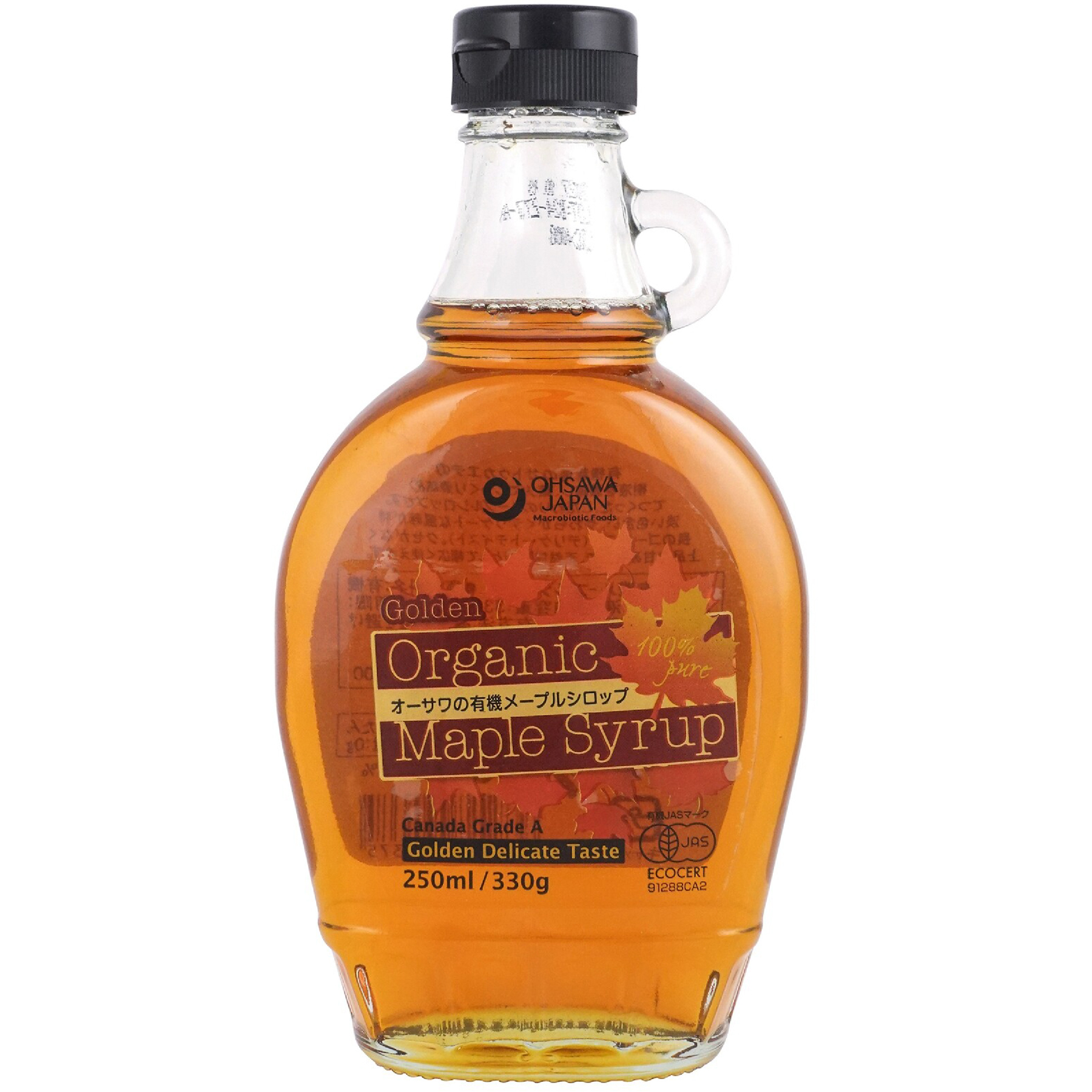 オーサワの有機メープルシロップ ゴールデン(デリケートテイスト) 250ml　オーサワジャパン