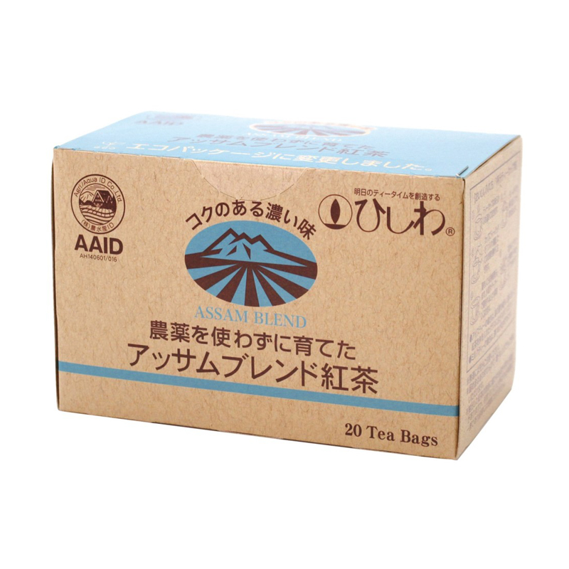 農薬を使わずに育てたアッサムブレンド紅茶ティーバッグ 40g(20袋)　ひしわ