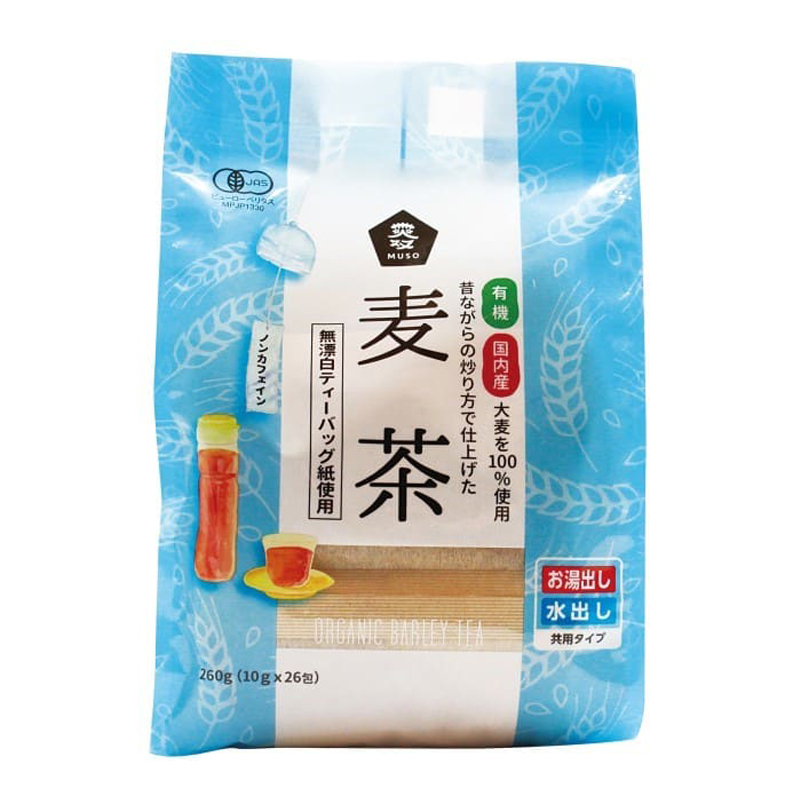有機麦茶・ティーバッグ 10g×26 ムソー