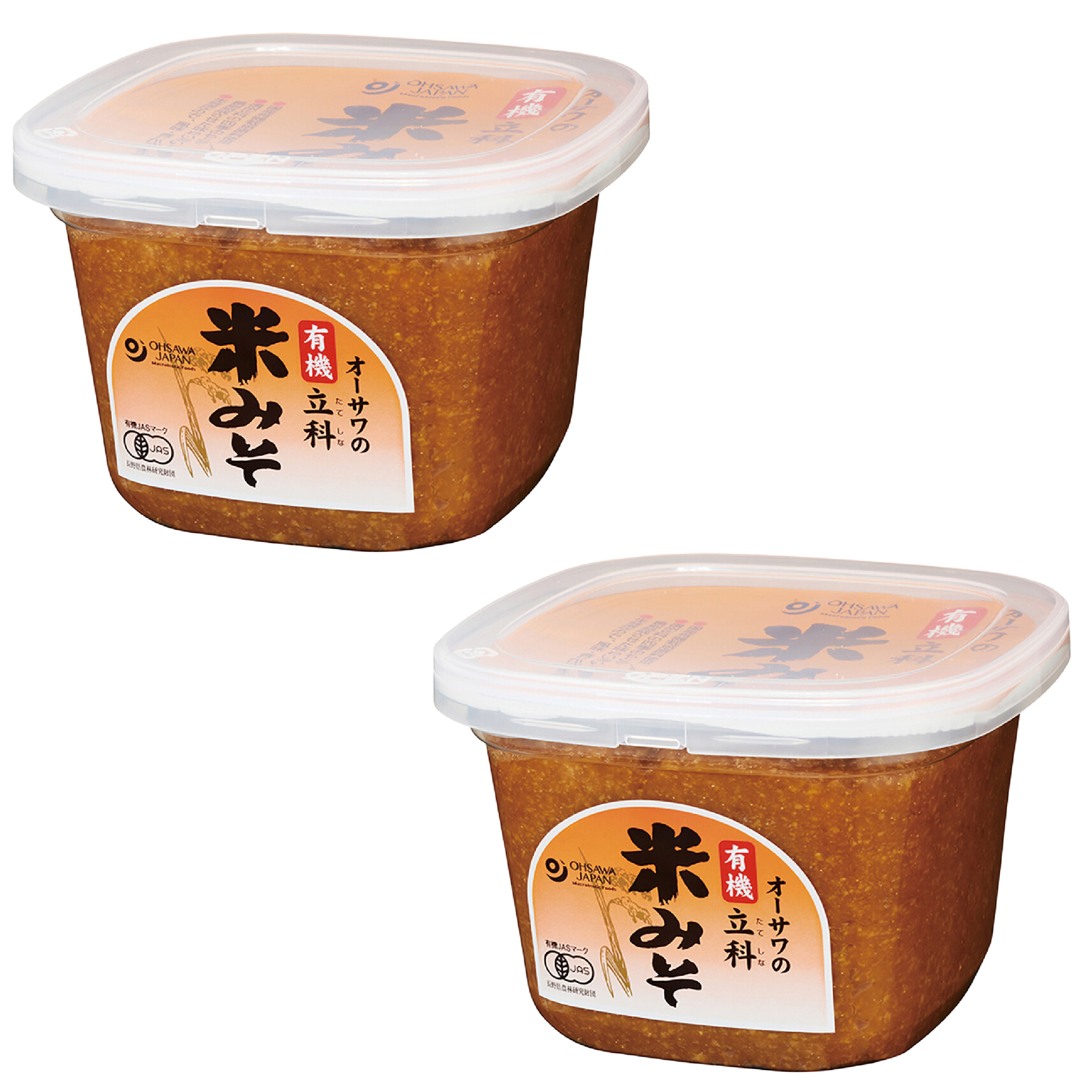 オーサワの有機立科米みそ 650g × 2パック オーサワジャパン オーガニック 国産 米味噌