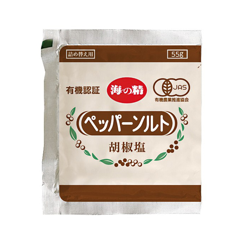 有機ペッパーソルト 詰め替え用 55g 海の精