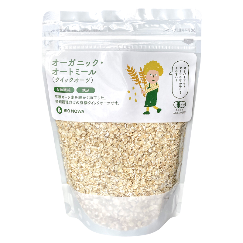 BIONOWA オーガニック・オートミール（クイックオーツ）300g 有機