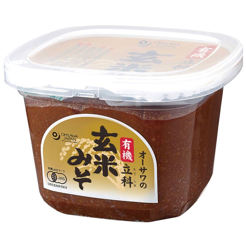 オーサワの有機立科玄米みそ 650g オーサワジャパン オーガニック 国産 玄米味噌
