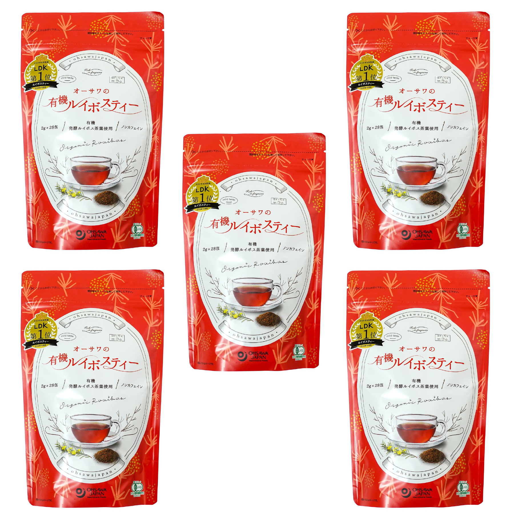 オーサワの有機ルイボスティー 56g(2g×28包) × 5袋 オーサワジャパン オーガニック