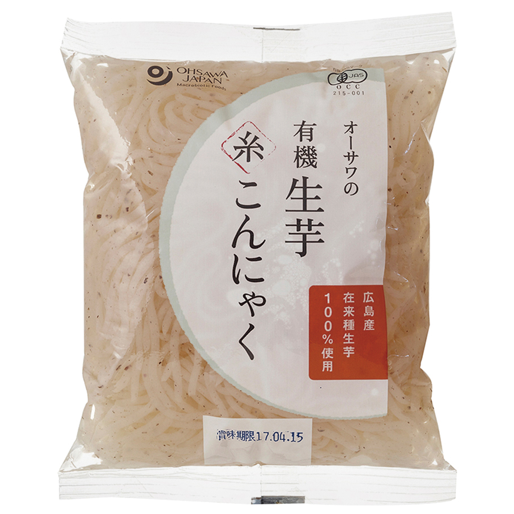 オーサワの有機生芋 糸こんにゃく 180g オーサワジャパン 有機JAS認証 オーガニック 国産