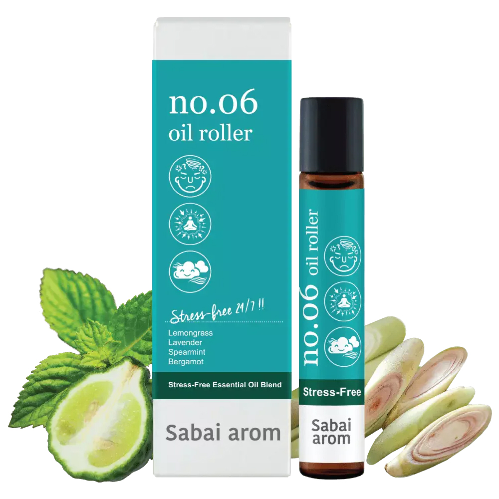 アロマオイルローラー No.6 ストレスアウェイ 8ml Stress Away（ストレス緩和）「サバイアロム」