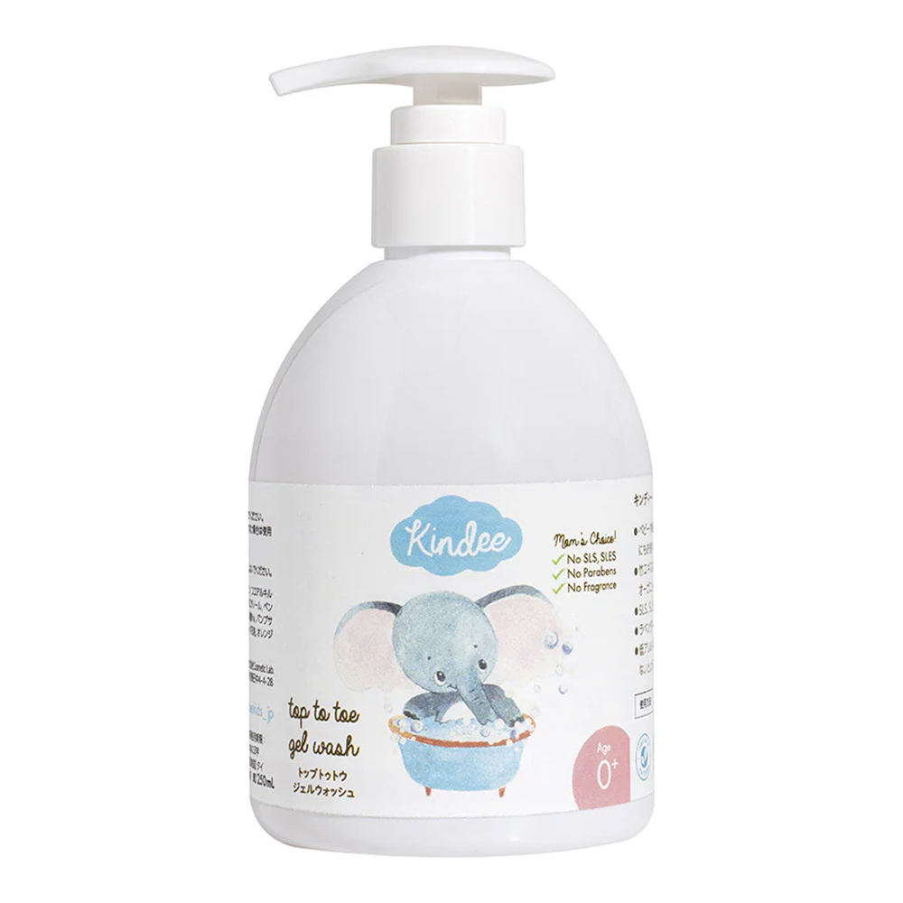 【今なら10%OFF】トップトゥトウジェルウォッシュラベンダー 0+ 250ml 【キンディー】 ベビーソープ（全身ジェルウォッシュ）0ヶ月の新生児から使える ラベンダー精油 Kindee