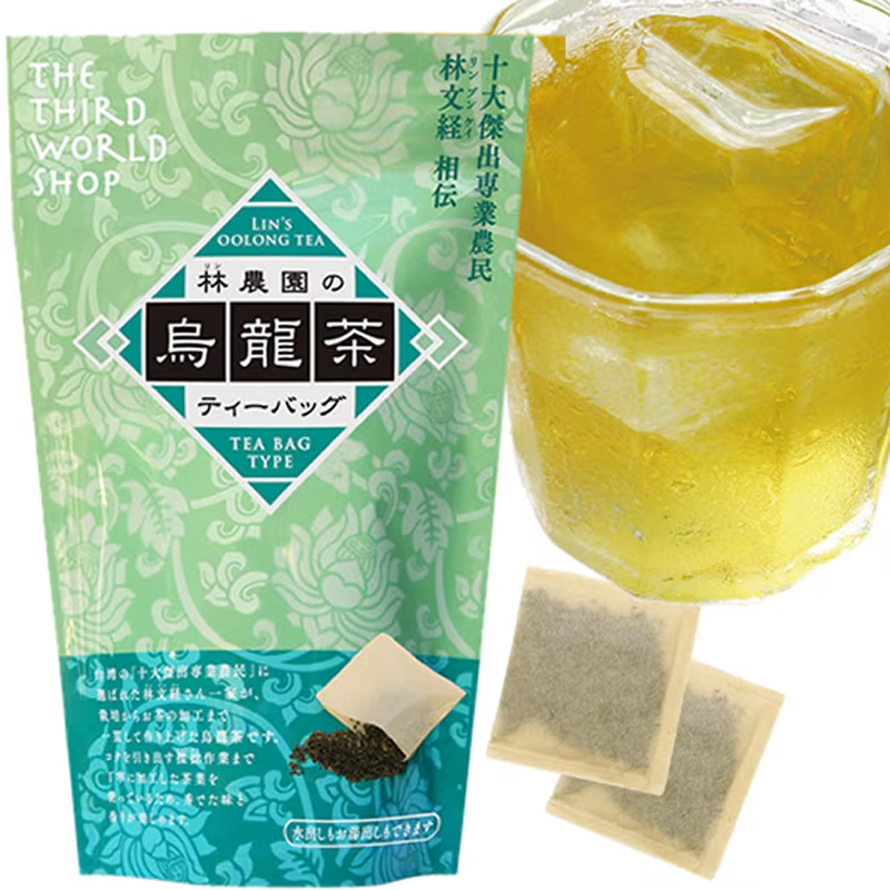 台湾烏龍茶ティーバッグ ５g×12包 オーガニック 有機栽培 1L用ティーバッグ 熱湯・冷水両用 第3世界ショップ