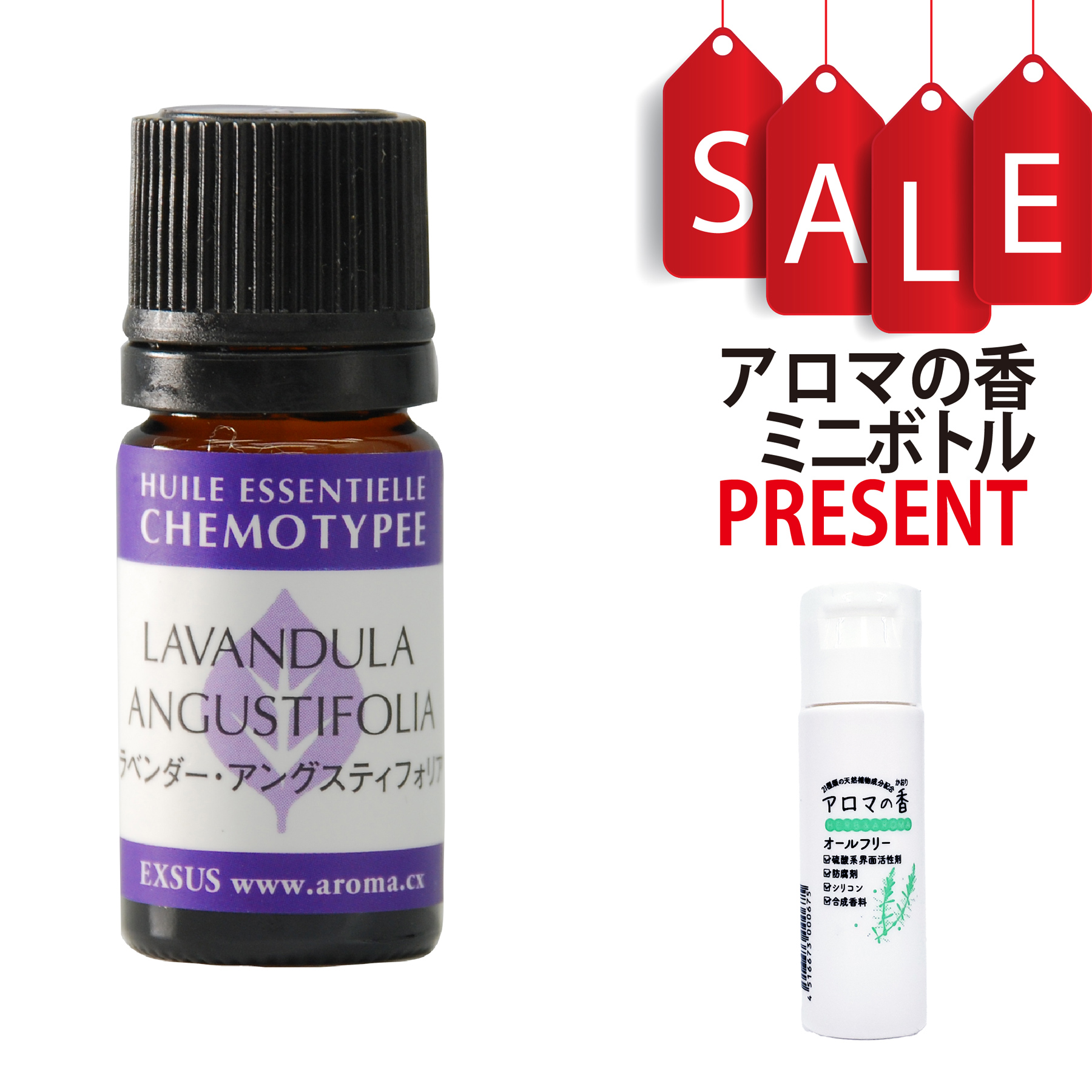 【OUTLET】【今ならアロマの香ミニボトル特典付】ラベンダー・アングスティフォリア 5ml (約100滴) ケモタイプ精油 エッセンシャルオイル