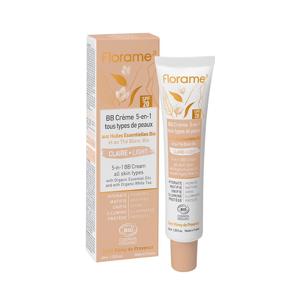 5in1スキンケアBBクリーム 40mL【オーガニック】【下地】【スキンケア】【アロマ】【Florame】