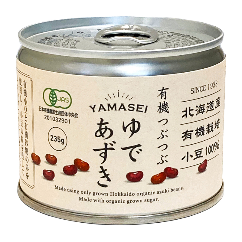 有機つぶつぶ ゆであずき 235g 有機小豆 茹で小豆 山清