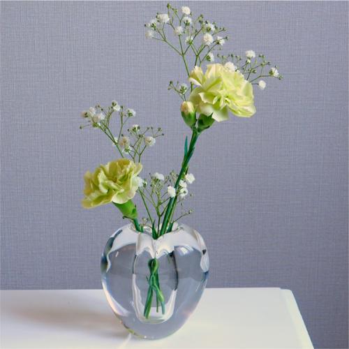 Grass Art Vase ハート　ガラス花器　　吹きガラス　作家:原光弘