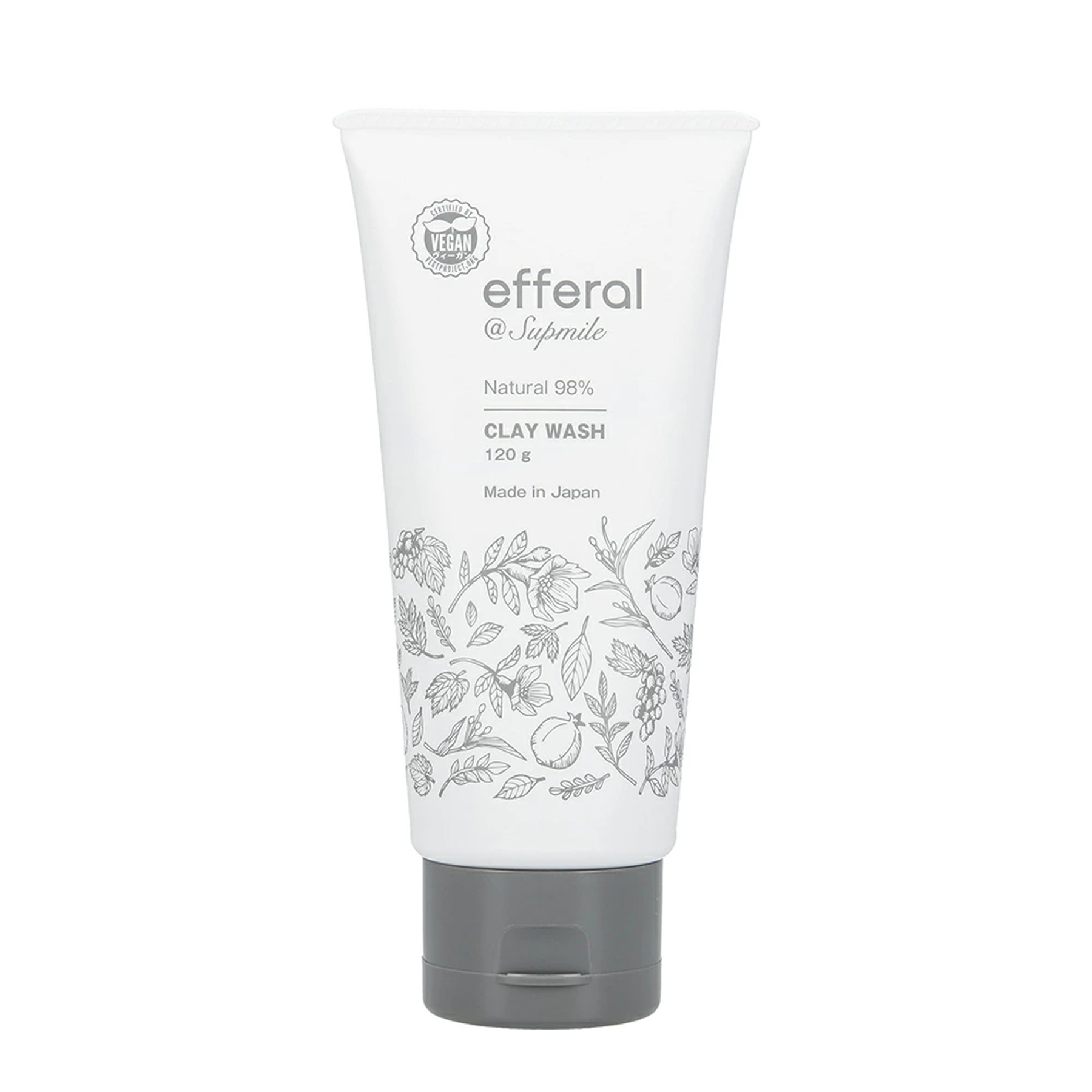 Supmile（サプミーレ）efferal（エフェラル）クレイウォッシュ 120g【泡立てネット付き】