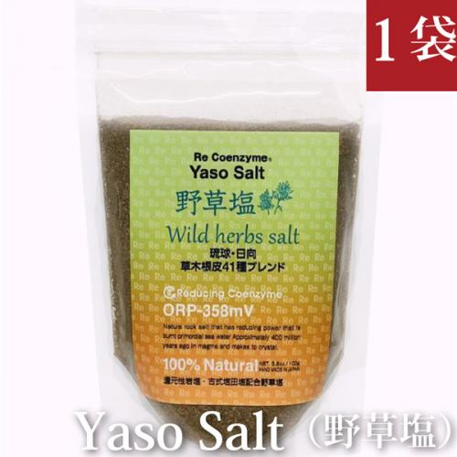 リ・コエンザイム野草塩 1袋 ビオソルト×野草素材41種(チャック袋タイプ)(天然100%)
