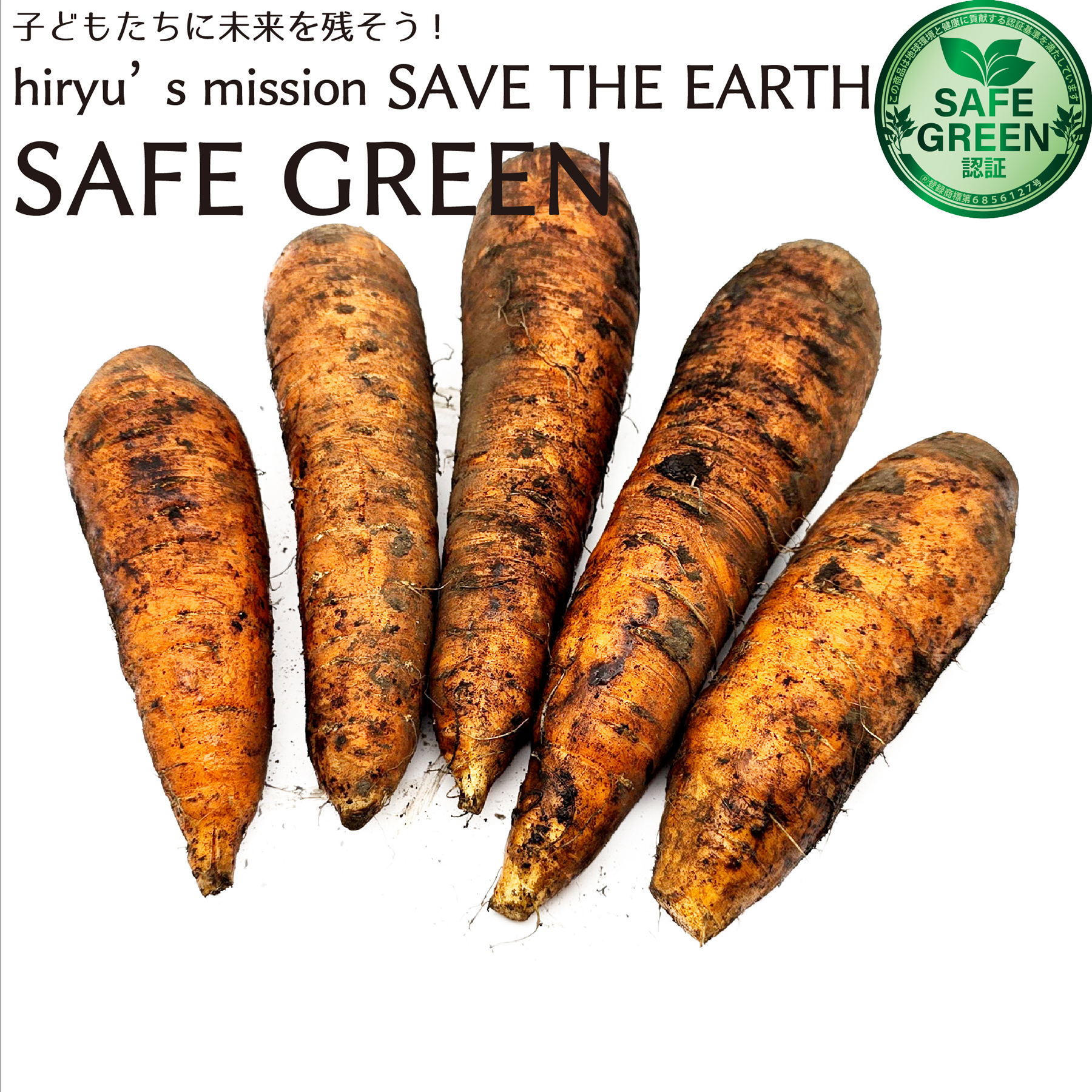 泥付き にんじん 農薬・肥料不使用 北海道産 晩抽天翔 人参 ニンジン SAFE GREEN認証 セーフグリーン認証野菜