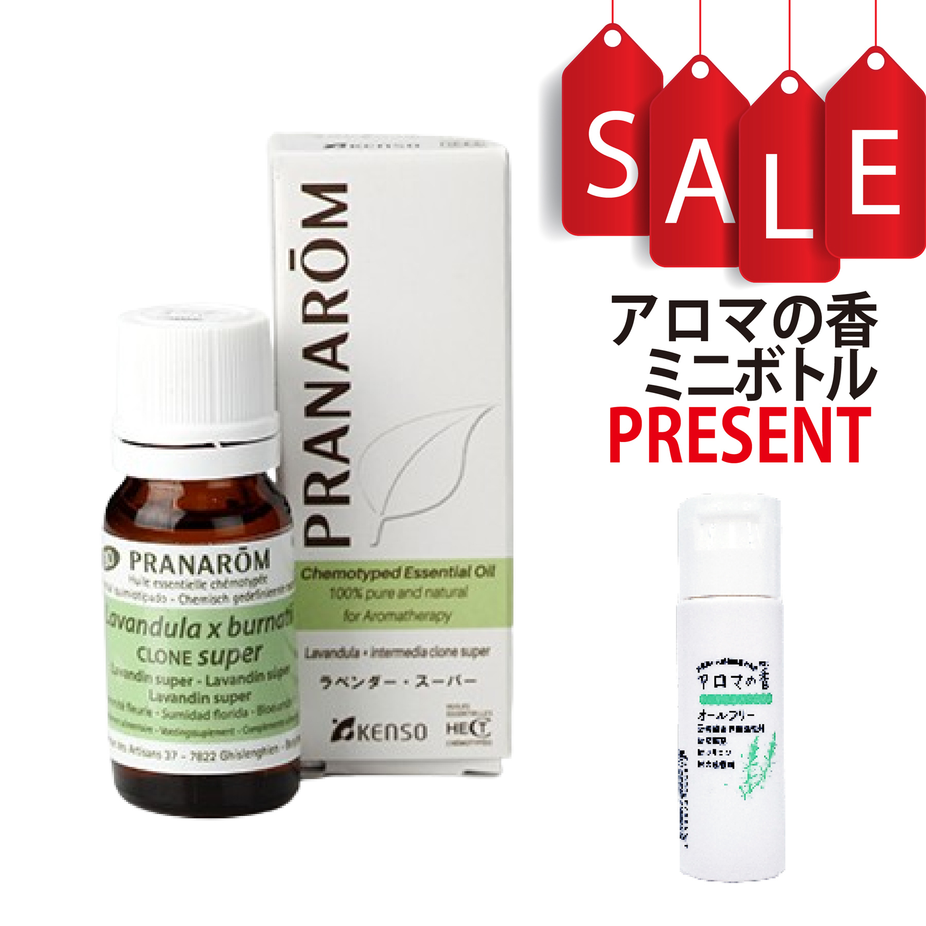 【今ならアロマの香ミニボトル＆精油マニュアル2大特典付】ラベンダー・スーパー(LAVANDULA X INTERMEDIA CLONE SUPER) 10ml (約200滴) プラナロム ケモタイプ精油 エッセンシャルオイル PRANAROM
