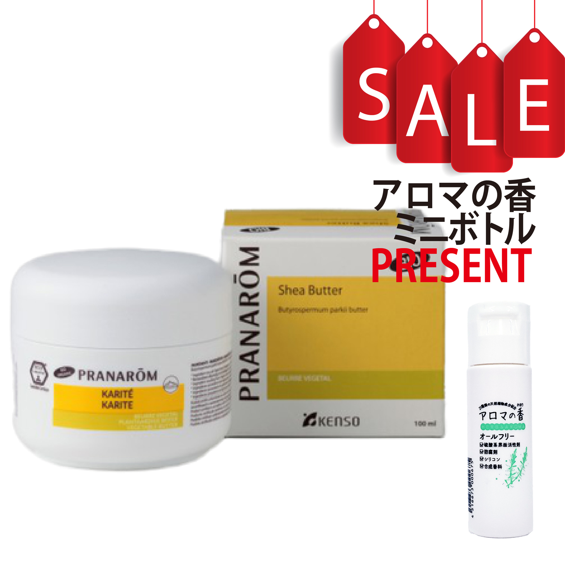 【今ならアロマの香ミニボトル＆精油マニュアル2大特典付】プラナロム シアバター(イエロータイプ) 100ml  クリーム 健草医学舎