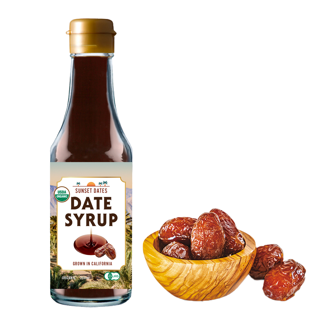 有機 デーツシロップ  210ml オーガニック デーツ ナツメヤシ 低GI マジョール種 カリフォルニア産 サンセットデーツ SUNSET DATES
