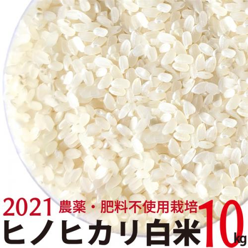 ヒノヒカリ 白米 10kg 令和3年産　農薬・肥料不使用　香川県産