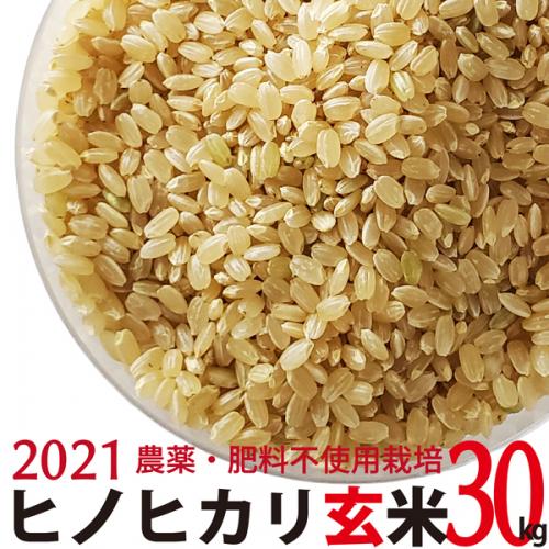 ヒノヒカリ 玄米 30kg 令和3年産　農薬・肥料不使用　香川県産